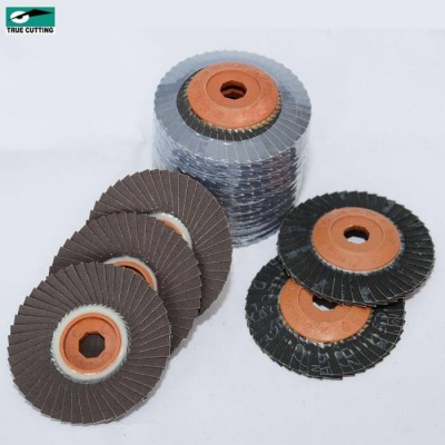 105mm Flower Shape Flexible Sanding Paper Flap Disc With Plastic Base Polishing Wheel Abrasive Tools For Stainless Steel